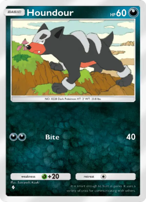 Houndour — Wisdom of Sea and Sky card #117