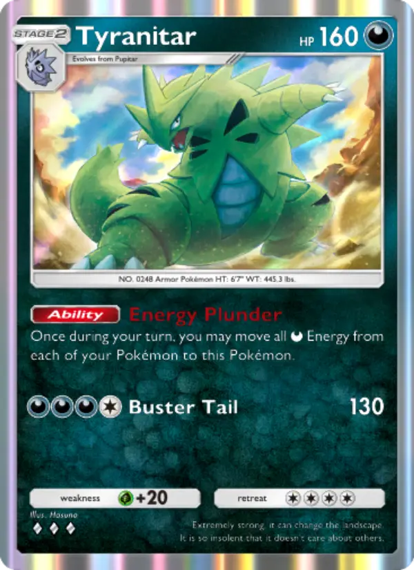 Tyranitar — Wisdom of Sea and Sky card #119