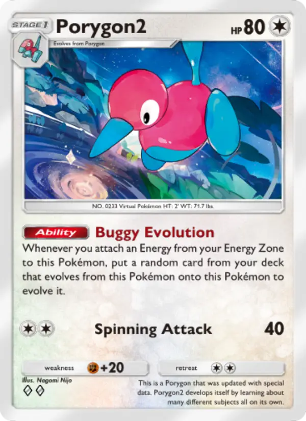 Porygon2 — Wisdom of Sea and Sky card #136