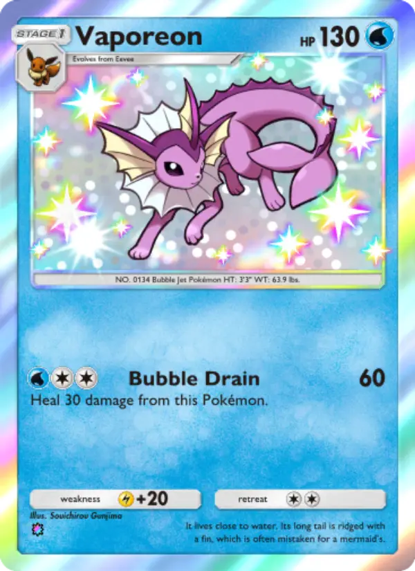 Vaporeon — Wisdom of Sea and Sky card #216