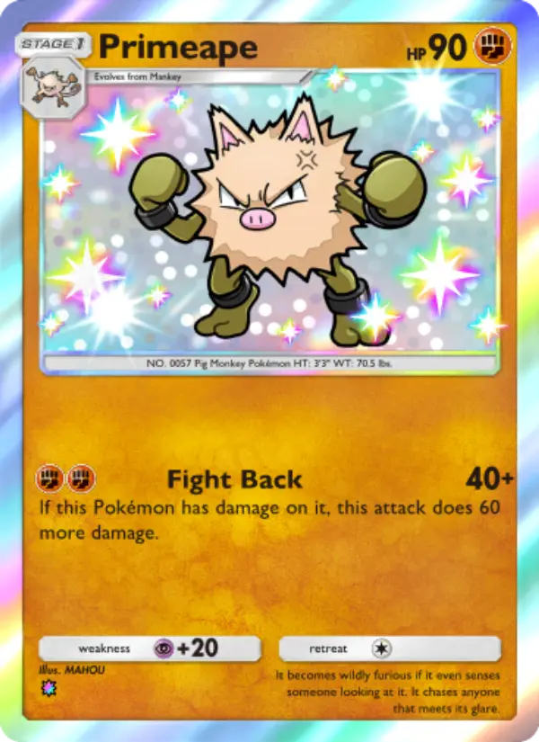 Primeape — Wisdom of Sea and Sky card #222