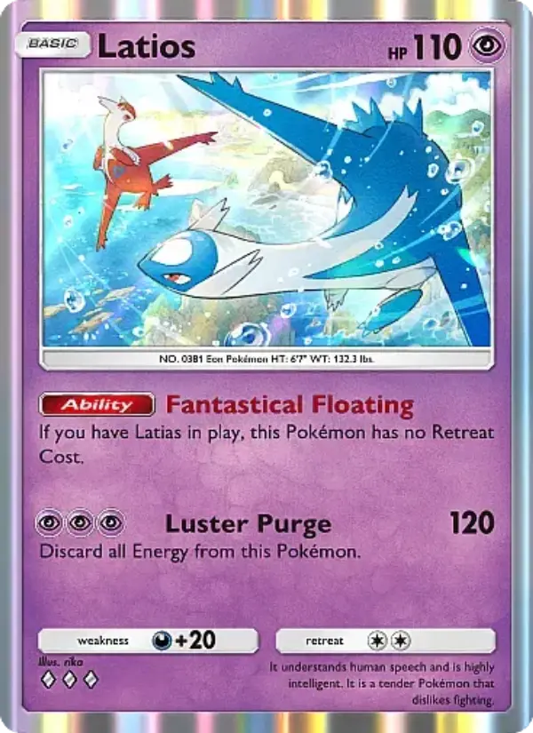 Latios — Secluded Springs card #037