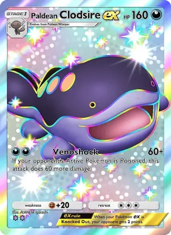 Paldean Clodsire ex — Secluded Springs card #104