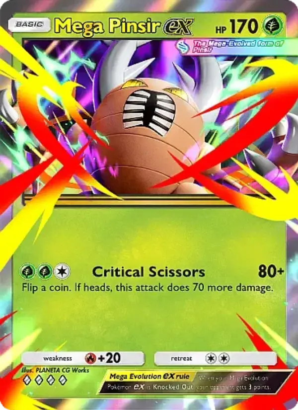 Mega Pinsir ex — Mega Rising card #002