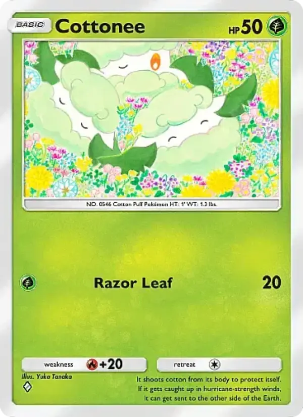 Cottonee — Mega Rising card #015