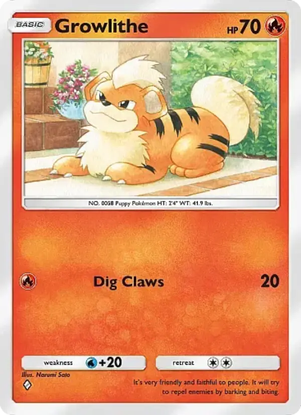 Growlithe — Mega Rising card #028