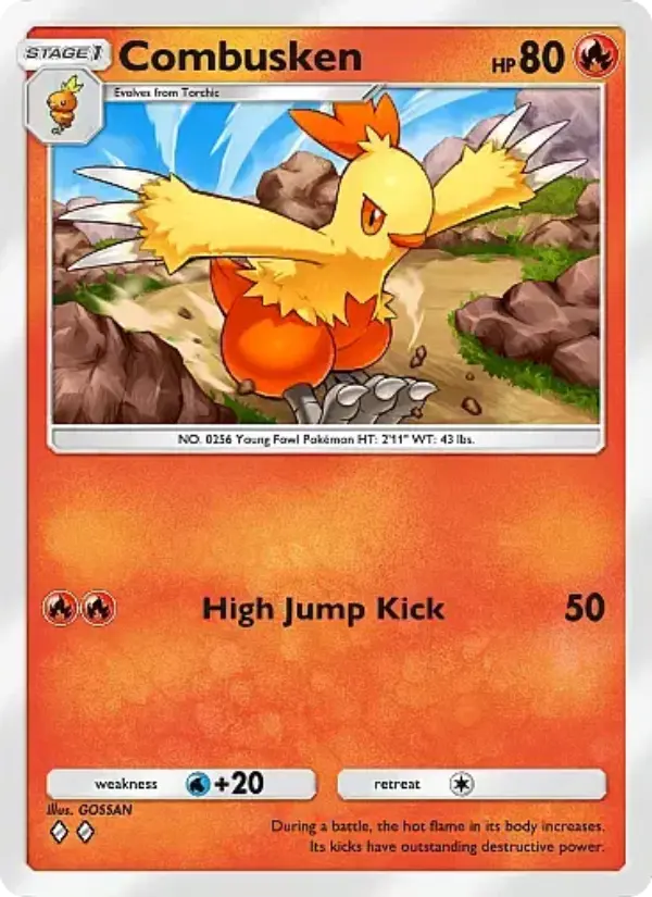 Combusken — Mega Rising card #034