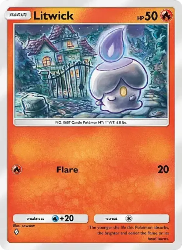 Litwick — Mega Rising card #041