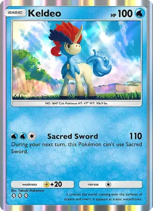 Keldeo — Mega Rising card #070