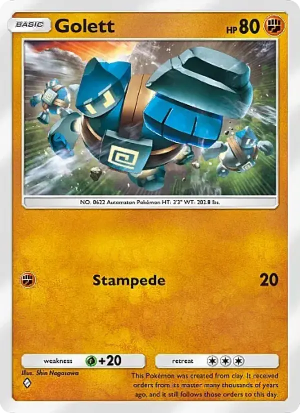 Golett — Mega Rising card #135