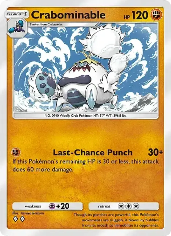 Crabominable — Mega Rising card #140