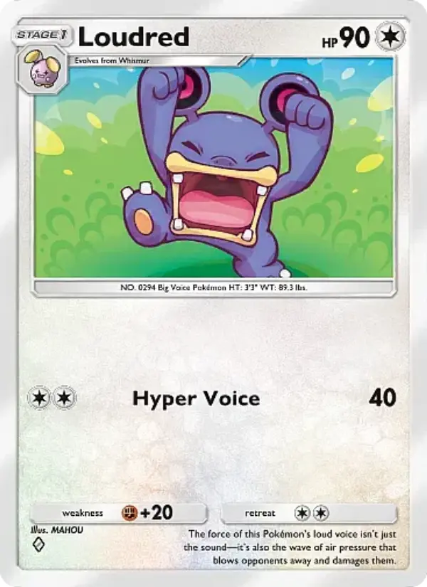 Loudred — Mega Rising card #191