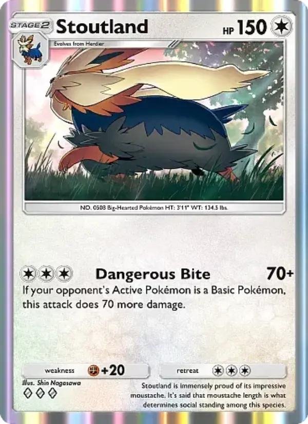 Stoutland — Mega Rising card #203
