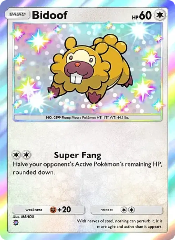 Bidoof — Mega Rising card #316