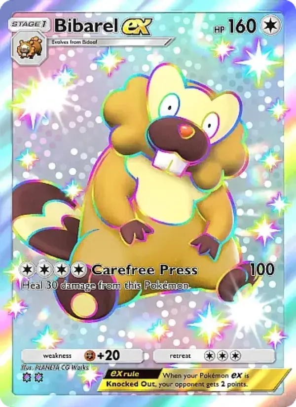 Bibarel ex — Mega Rising card #327