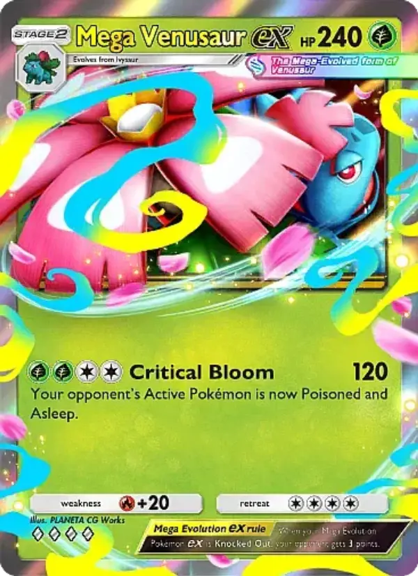 Mega Venusaur ex — Crimson Blaze card #004