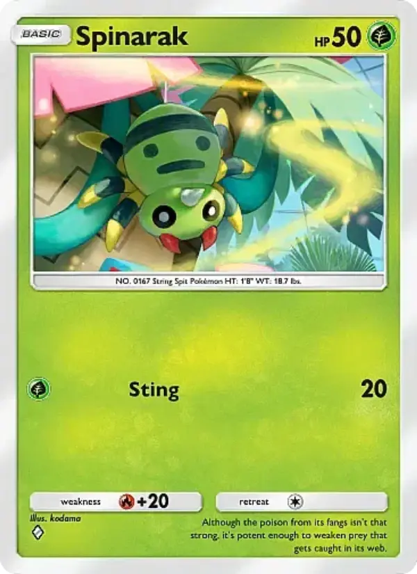 Spinarak — Crimson Blaze card #005