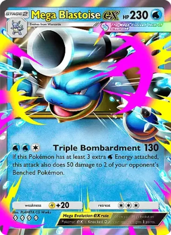 Mega Blastoise ex — Crimson Blaze card #020
