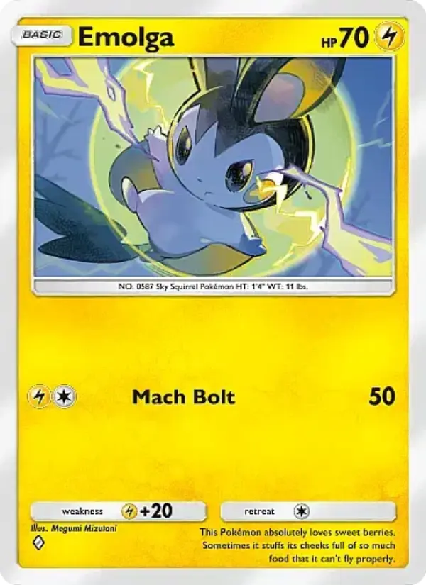 Emolga — Crimson Blaze card #027