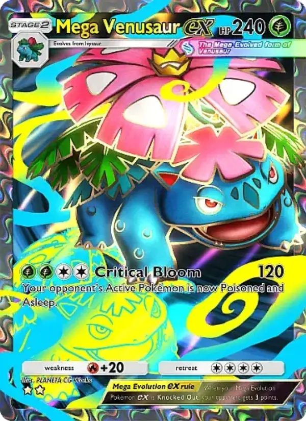 Mega Venusaur ex — Crimson Blaze card #076