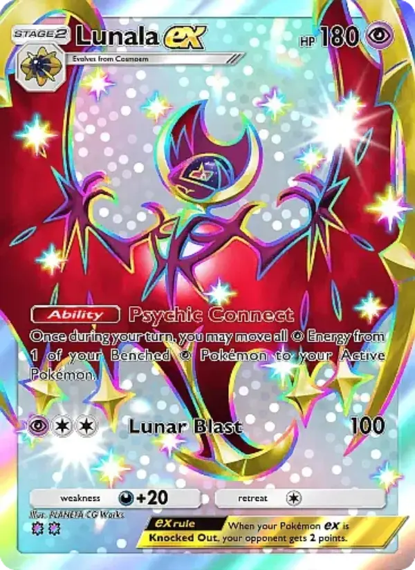 Lunala ex — Crimson Blaze card #099
