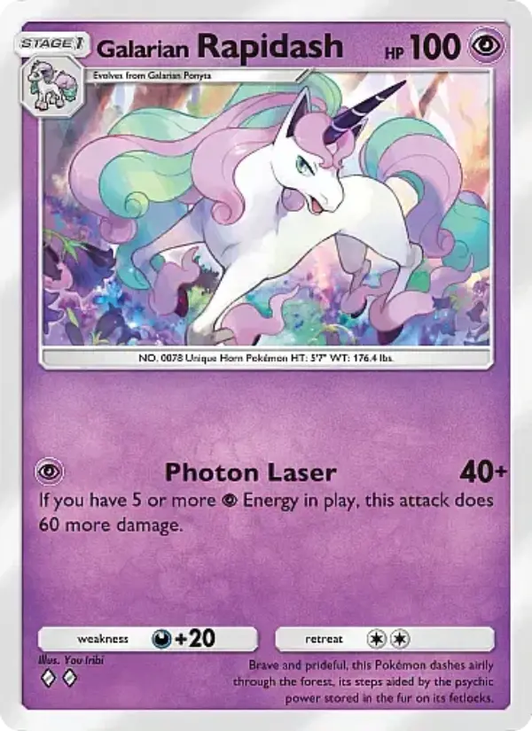 Galarian Rapidash — Fantastical Parade card #059