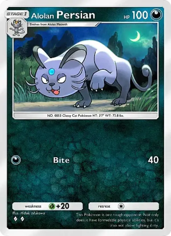 Alolan Persian — Fantastical Parade card #095