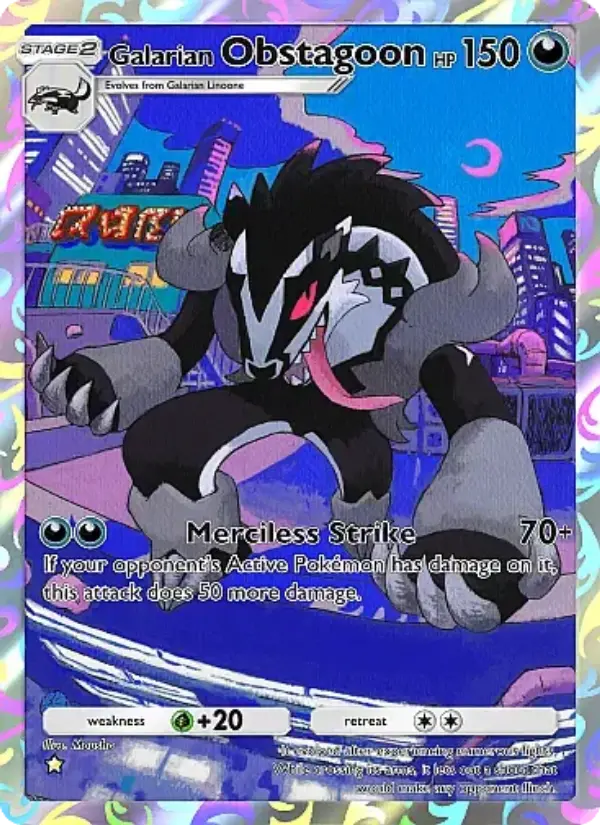 Galarian Obstagoon — Fantastical Parade card #176