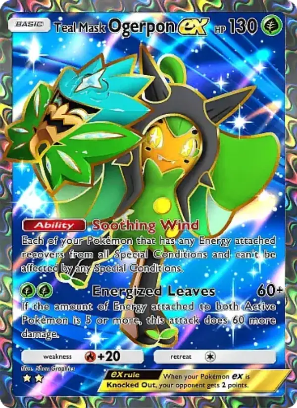 Teal Mask Ogerpon ex — Fantastical Parade card #180