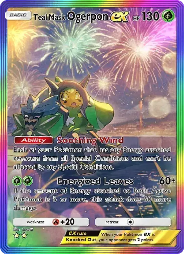 Teal Mask Ogerpon ex — Fantastical Parade card #194