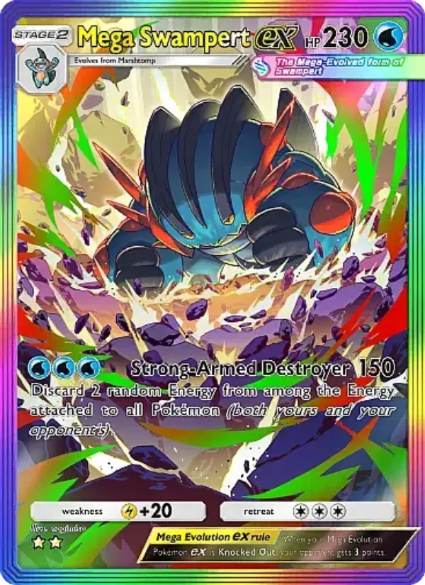 Mega Swampert ex — Fantastical Parade card #197