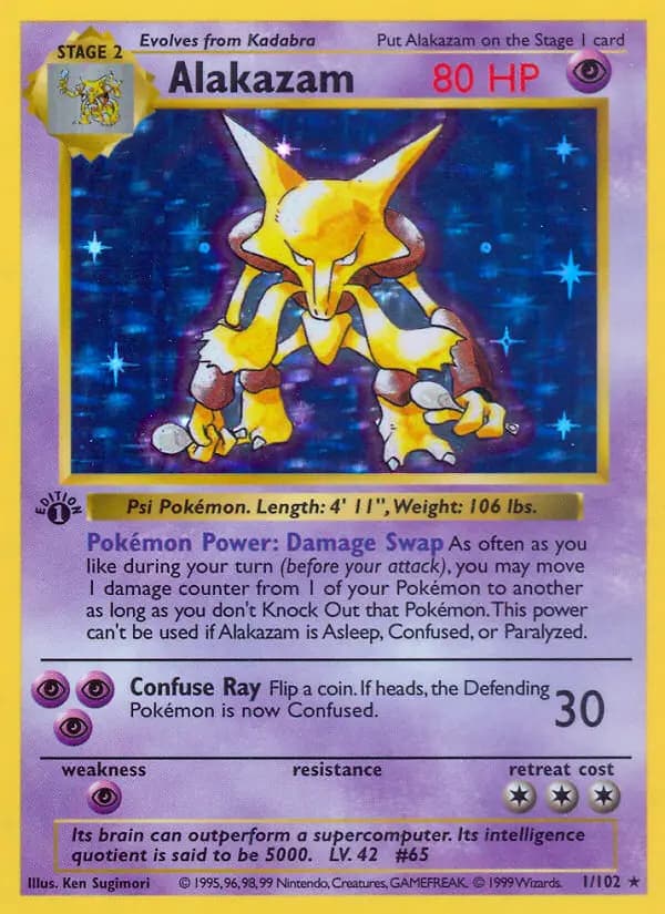 Alakazam — Base Set card #1