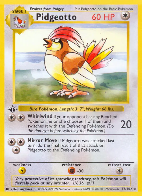 Pidgeotto — Base Set card #22