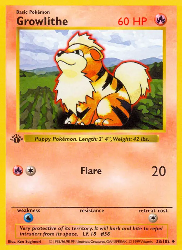 Growlithe — Base Set card #28