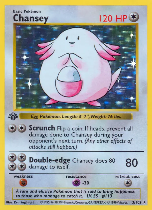 Chansey — Base Set card #3