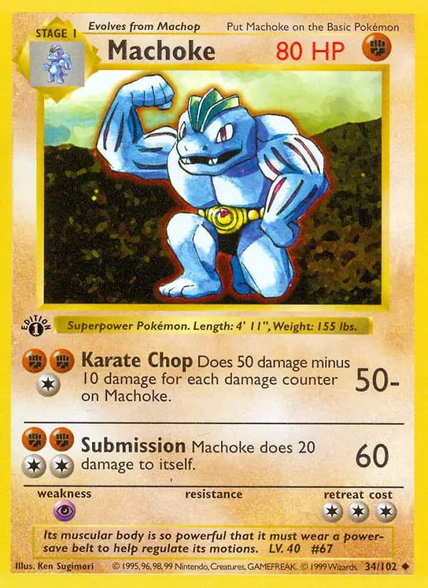 Machoke — Base Set card #34