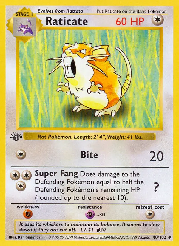 Raticate — Base Set card #40