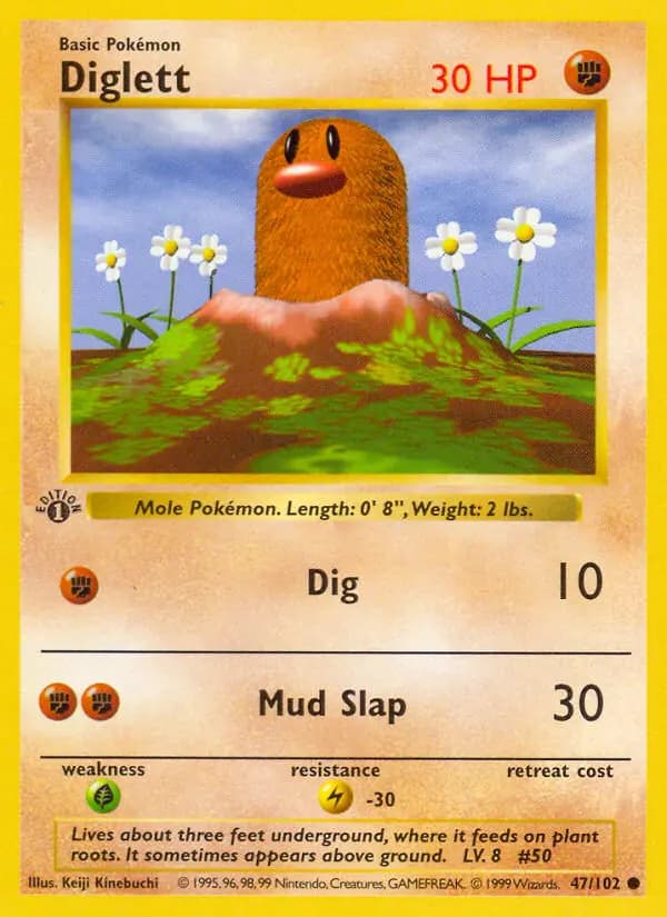 Diglett — Base Set card #47