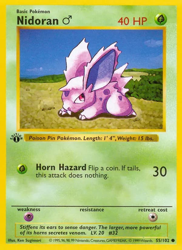 Nidoran♂ — Base Set card #55