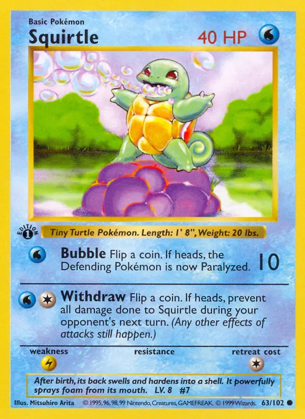 Squirtle — Base Set card #63