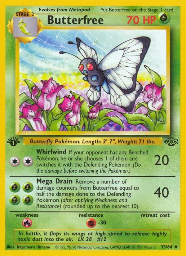 Butterfree — Jungle card #33