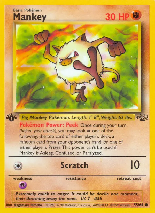 Mankey — Jungle card #55