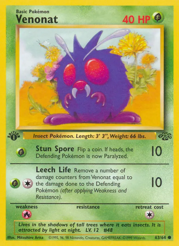 Venonat — Jungle card #63