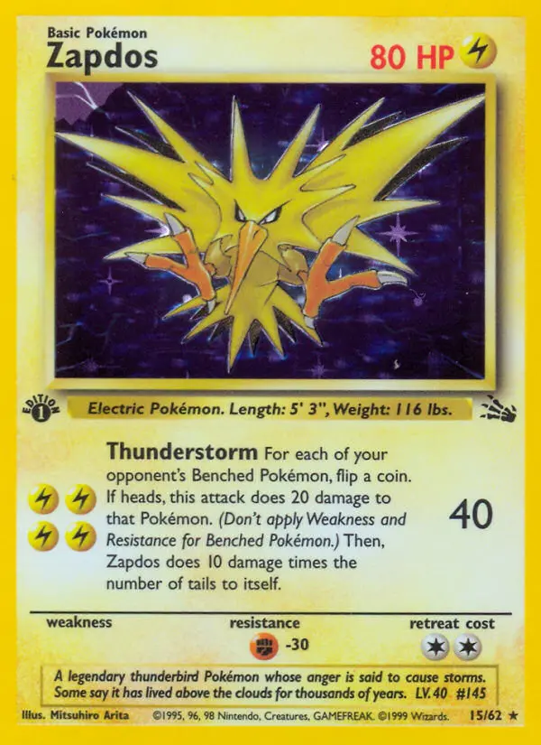 Zapdos — Fossil card #15