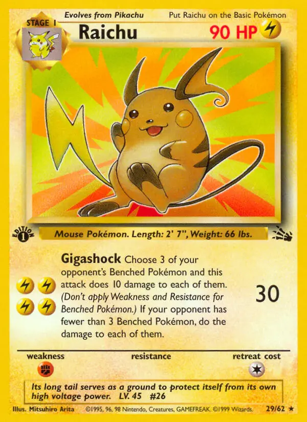Raichu — Fossil card #29