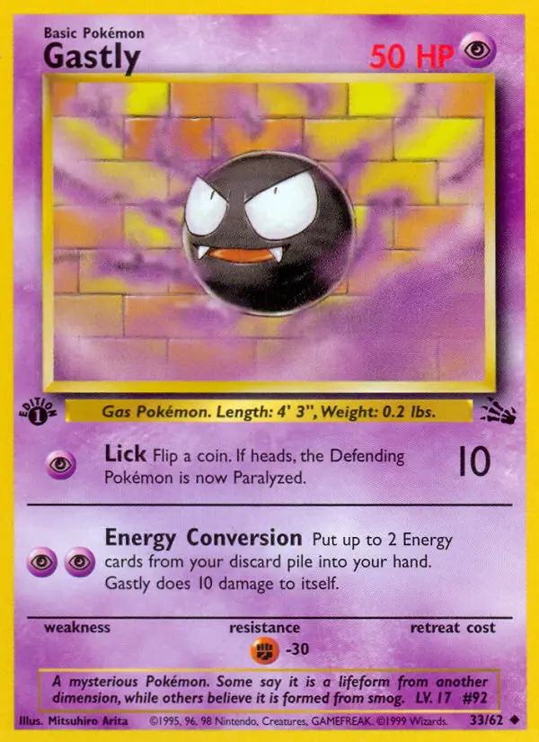 Gastly — Fossil card #33