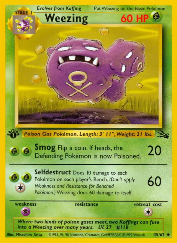 Weezing — Fossil card #45