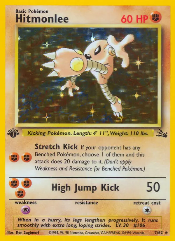 Hitmonlee — Fossil card #7