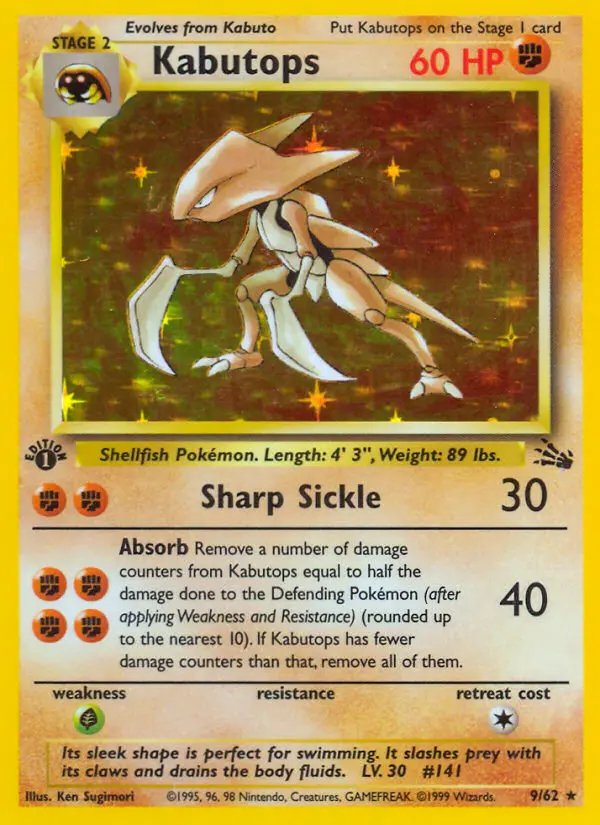 Kabutops — Fossil card #9