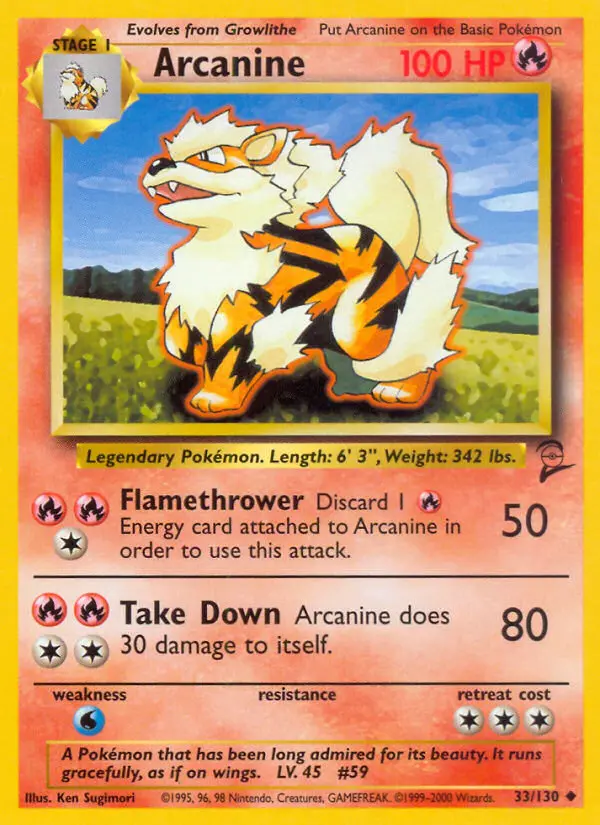Arcanine — Base Set 2 card #33